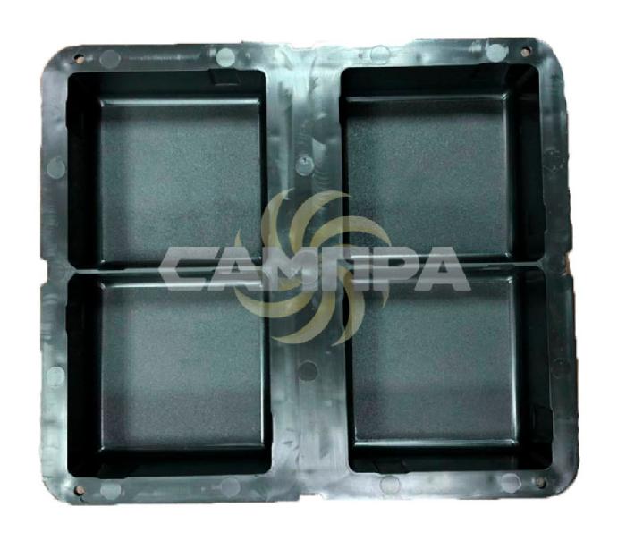 Форма для тротуарной плитки 10х10х4,5 шагрень фото 1